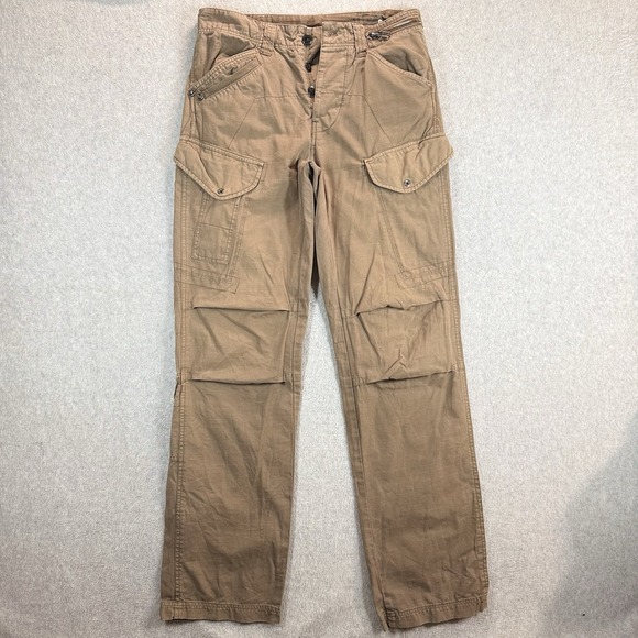 G Star Raw Pants Mens 30x34 Brown Straight Cargo Military Utility Tactical Y2K